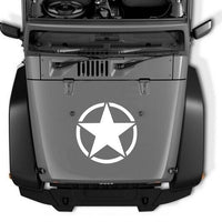 Adesivo Stella Universale per Camion Jeep Wrangler JK o Altre Auto Bianco