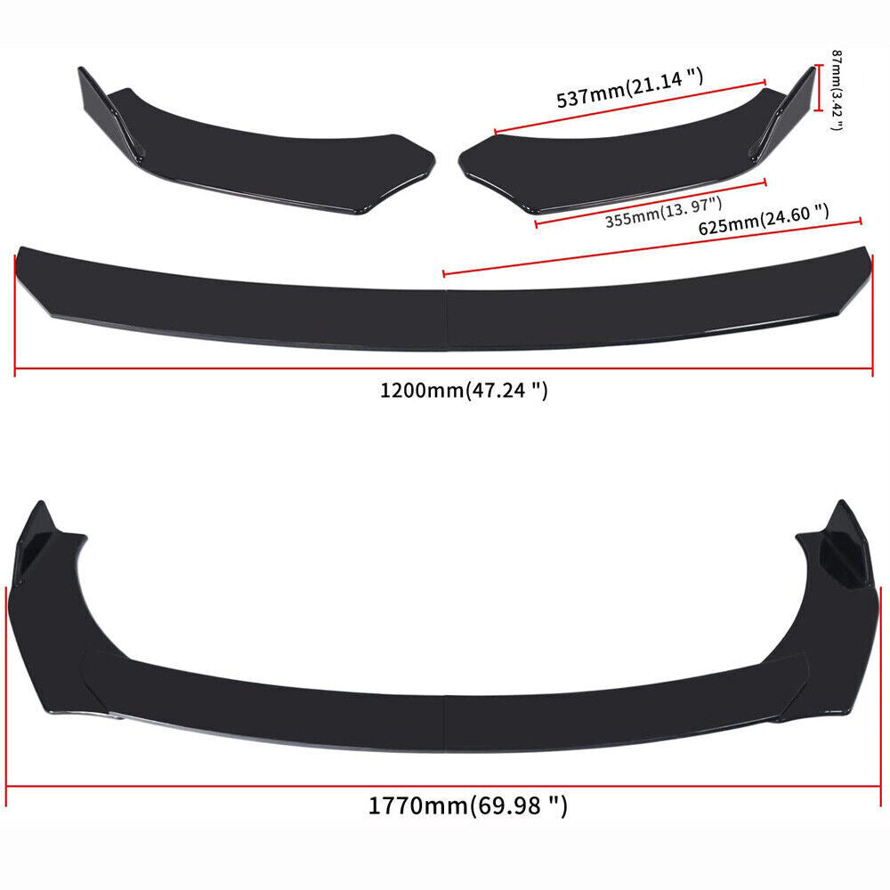 UPGRADE MOD *LOOK QUADRIFOGLIO* per ALFA ROMEO GIULIA LAMA SPLITTER FRONTALE – vista 12