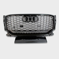 per AUDI Q2 2016-2020 Griglia Radiatore Ottica RSQ2 Nero Lucido