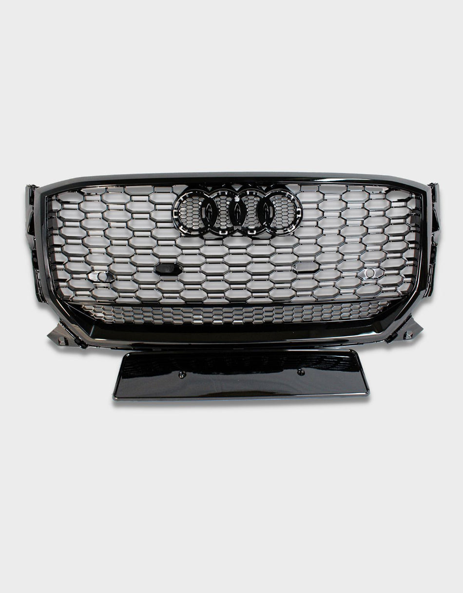 per AUDI Q2 2016-2020 Griglia Radiatore Ottica RSQ2 Nero Lucido