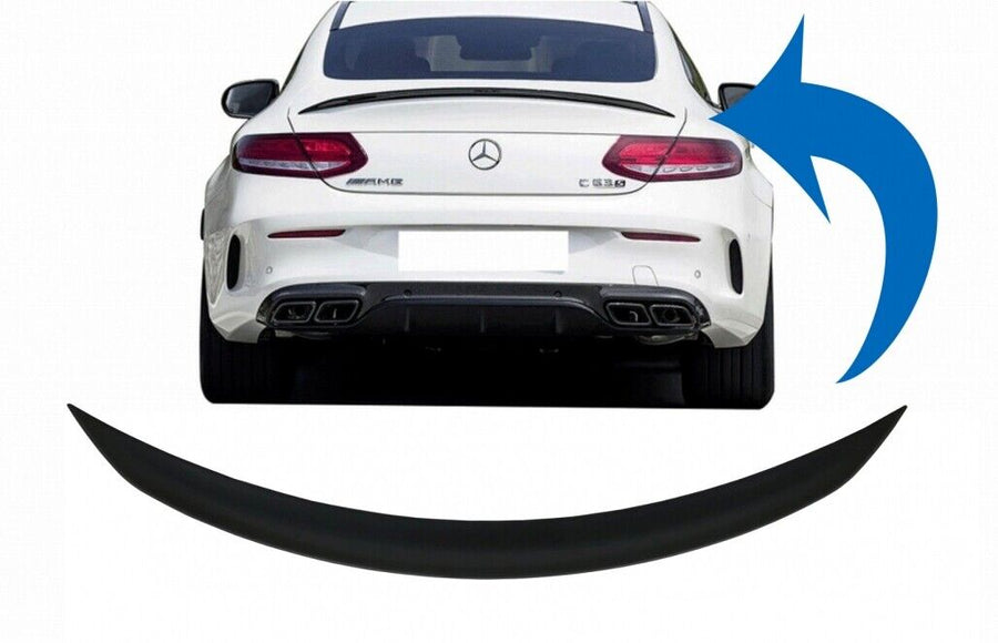Spoiler per bagagliaio per Mercedes Classe C Coupé C205 (2014-up) Nero opaco