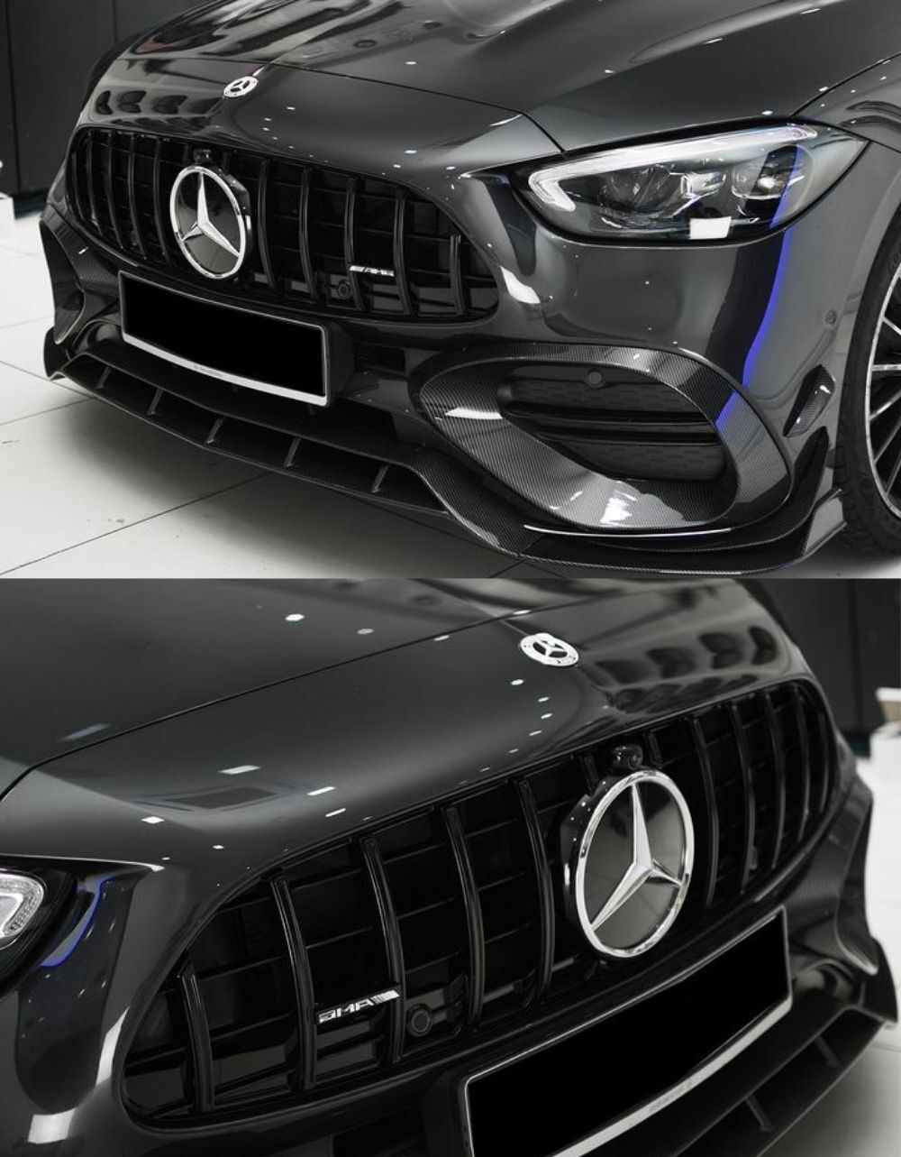 per Mercedes C W206 S206 AMG-Line Griglia Anteriore Panamericana GT