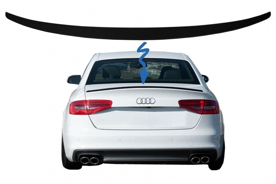 Spoiler per bagagliaio per AUDI A4 B8 berlina (2008-2015) nero opaco