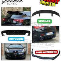 Bodykit Completo per Giulietta SPOILER + DIFFUSORE + LAMA / Stile Quadrifoglio
