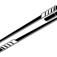 Decalcomanie laterali Adesivo in vinile nero opaco per MERCEDES Classe C C205 Co