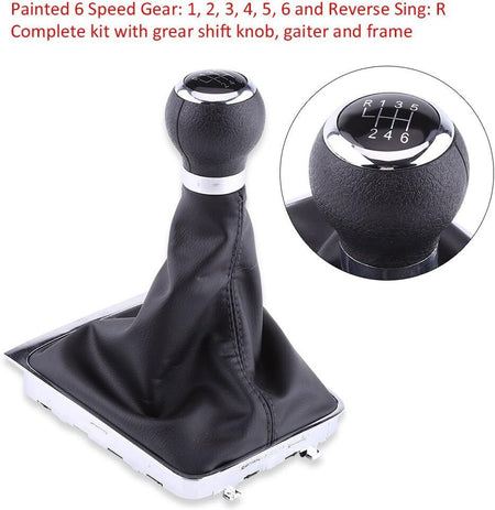 Pomello Manopola cuffia Ghetta 6 Marce Cambio per AUDI A4 VW Passat B6-B7 – vista 7