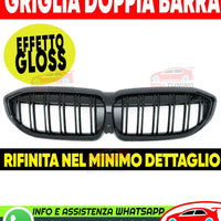 GRIGLIA DOPPIA FASCIA 😍M-LOOK BMW SERIE 3 G20 G21 DOPPIA FASCIA✨NERO