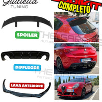 Bodykit Completo per Giulietta SPOILER + DIFFUSORE + LAMA / Stile Quadrifoglio