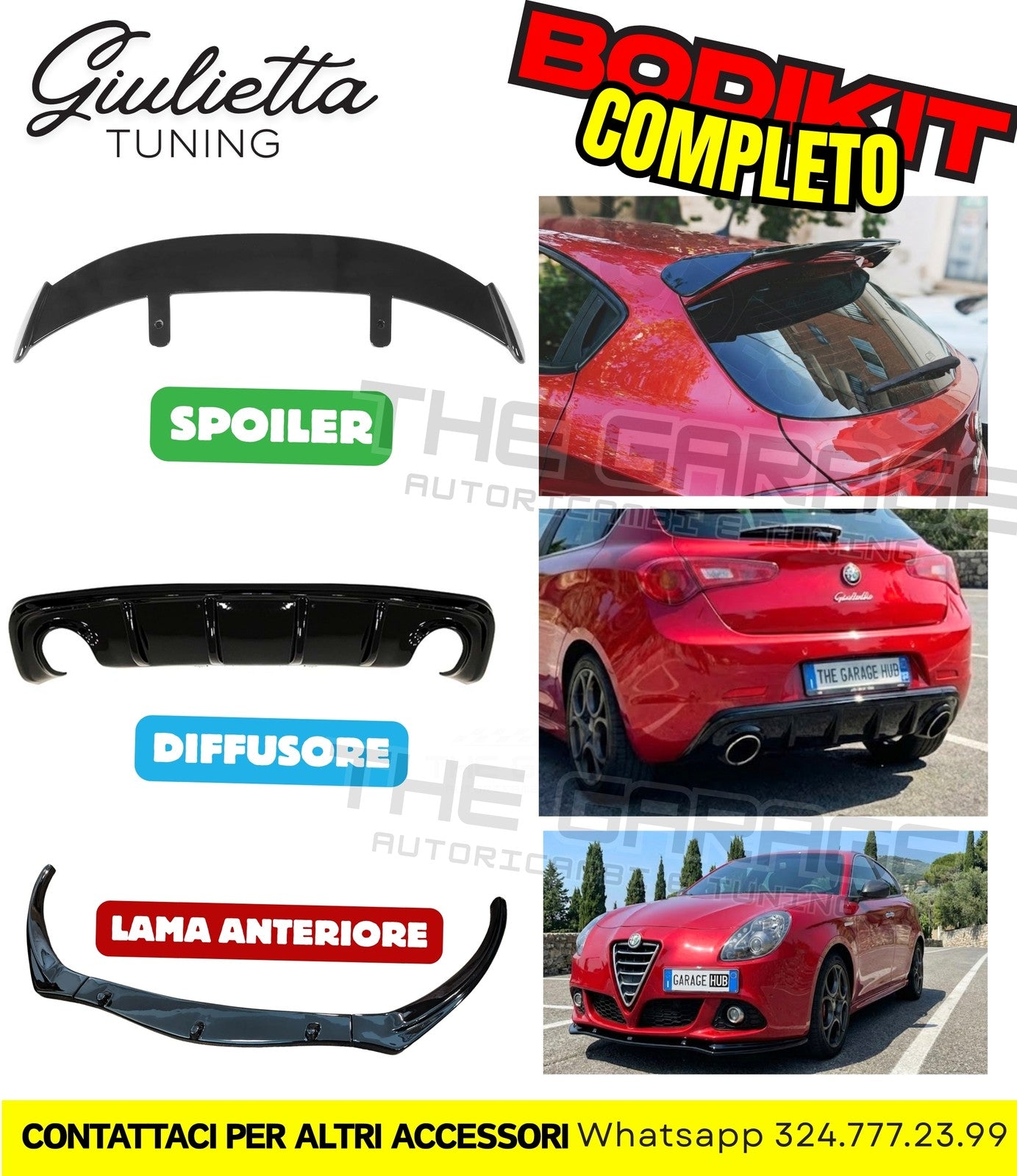 Bodykit Completo per Giulietta SPOILER + DIFFUSORE + LAMA / Stile Quadrifoglio – vista 18