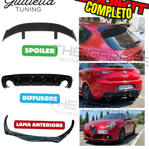 Bodykit Completo per Giulietta SPOILER + DIFFUSORE + LAMA / Stile Quadrifoglio