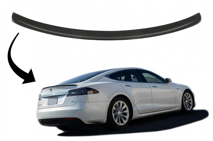 Spoiler per bagagliaio per Tesla Model S (2012-up) Vero carbonio