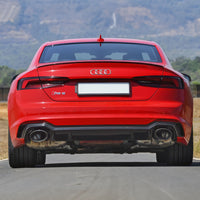 DIFFUSORE *RS-5 LOOK* per AUDI A5 dal 2017 per paraurti SLINE NERO LUCIDO ABS