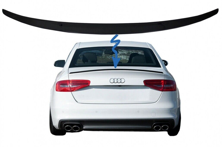 Spoiler per bagagliaio per Audi A4 B8 berlina (2008-2015) nero pianoforte