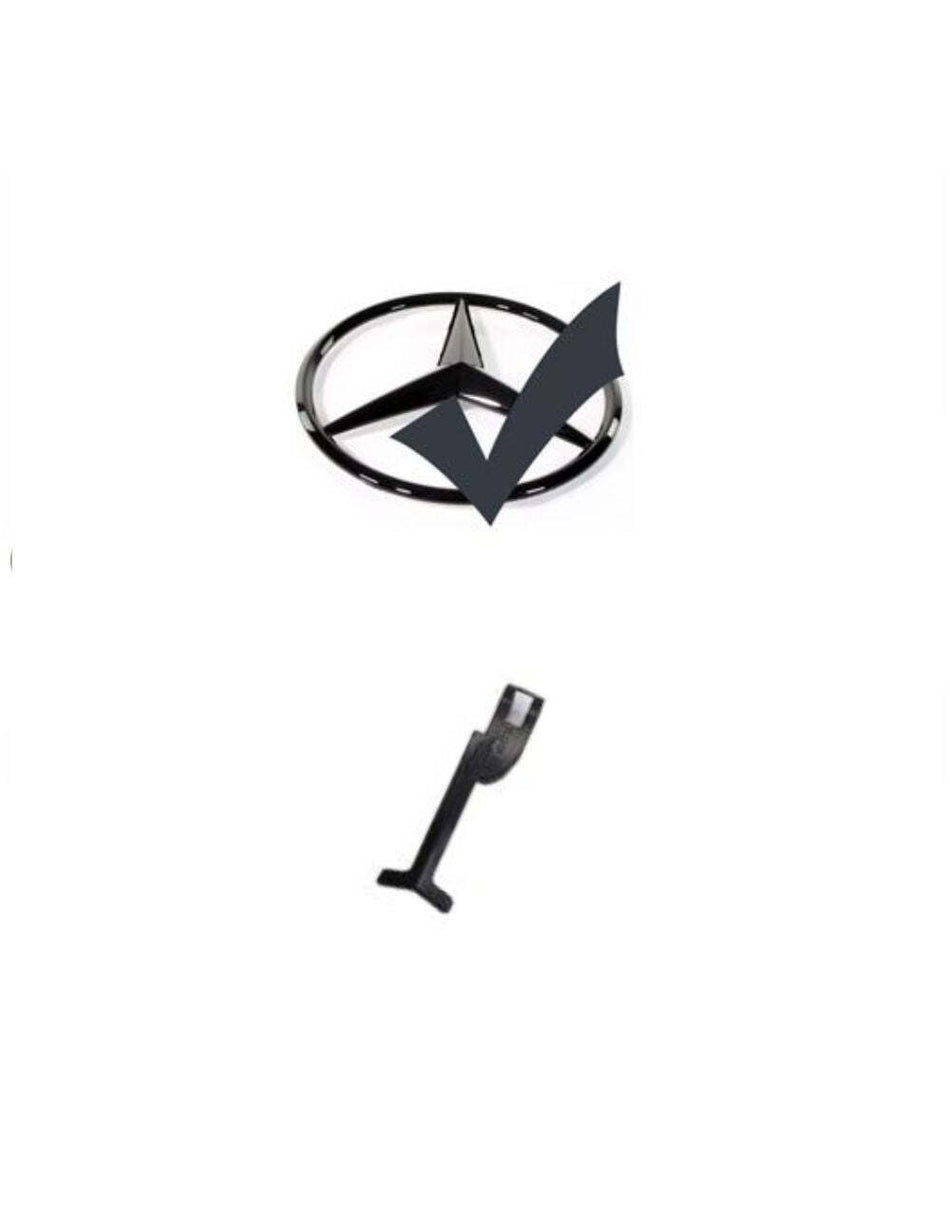per Mercedes C W203 00-07 Griglia Anteriore Nero Opaco Look AMG