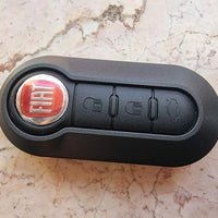 GUSCIO CHIAVE x Fiat 500 500L Panda Punto Evo Bravo Stilo Tasti gomma con LOGO'