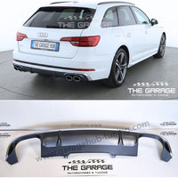 DIFFUSORE Posteriore RS4 per Audi A4 B9-8W (2015-2019) con Bordatura SILVER