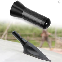 Antenna Estetica per auto Pinna TUNING Nera Carbon-Look Universale + Adattatori