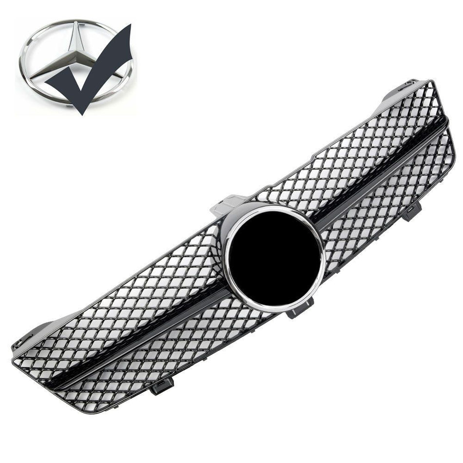 Griglia griglia sportiva per Mercedes W219 CLS 2008-2010 nero lucido AMG LOOK