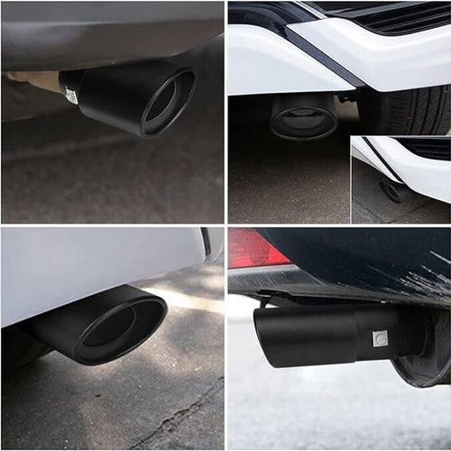 Tubo Di Scarico Silenziatore INOX Auto Universale (Sabbia nera diritta)