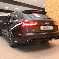 DIFFUSORE + TERMINALI --RS6 LOOK-- per AUDI A6 S-LINE 4G C7 2015-2018 POSTERIORE