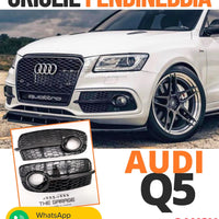 Griglie FENDINEBBIA Look RS per AUDI Q5 SUV, 8R Restyle 2012-2016 - TOTAL BLACK