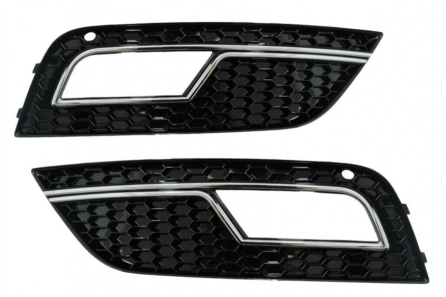 Copri fendinebbia per Audi A4 B8 restyling (2012-2015) RS4 Design nero cromato