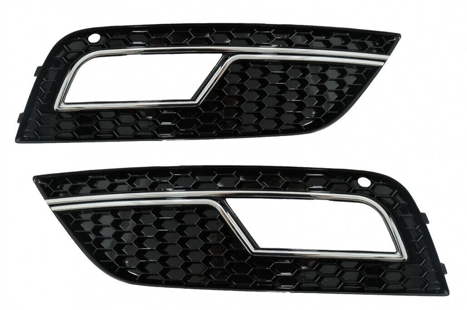 Copri fendinebbia per Audi A4 B8 restyling (2012-2015) RS4 Design nero cromato