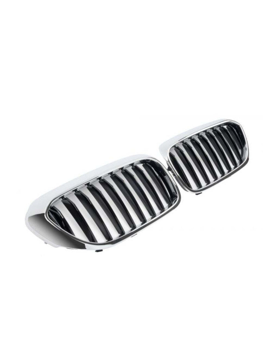 per BMW Serie 5 G30 G31 17-20 Griglia Anteriore M Look Nero Cromato