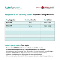 Fanalini targa Renault R12 Taurus - coppia