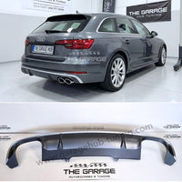 DIFFUSORE Posteriore RS4 per Audi A4 B9-8W (2015-2019) con Bordatura SILVER