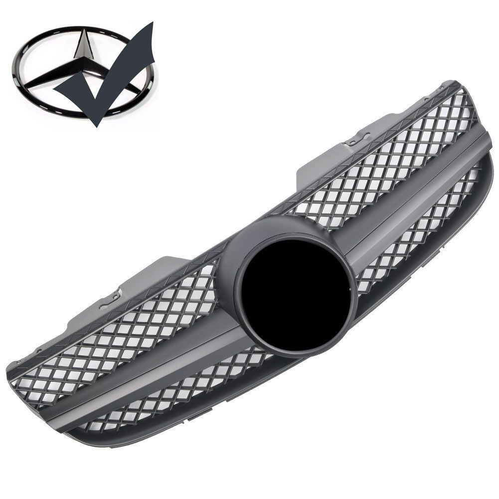 Griglia griglia sportiva per Mercedes R230 SL 2006-2008 nero opaco AMG LOOK