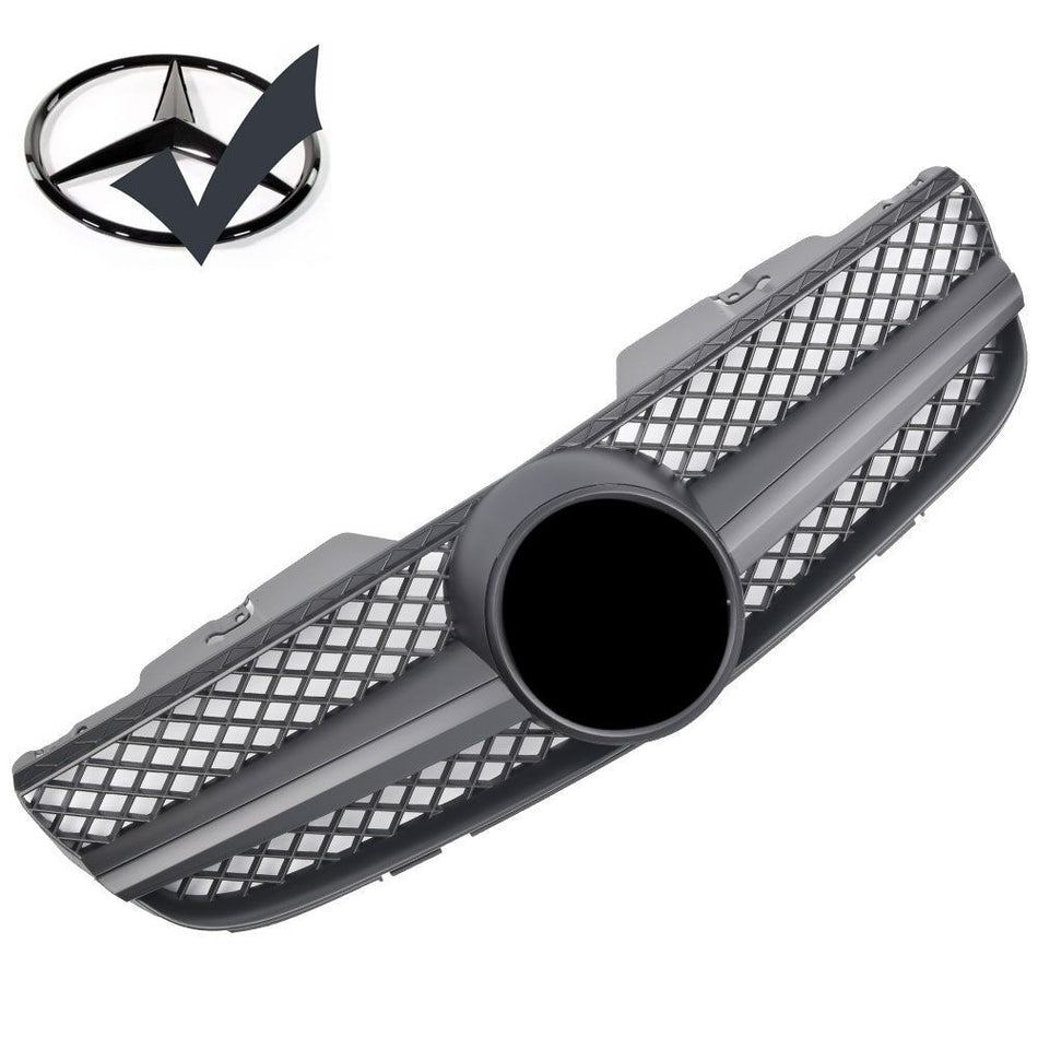 Griglia griglia sportiva per Mercedes R230 SL 2006-2008 nero opaco AMG LOOK