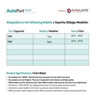 Copri Cilindro Porta per Fiat Tipo/Egea Cromato Destro/Sinistro