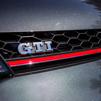 Griglia anteriore per VW GOLF 7 12-17 Mascherina GT NIDO D' APE Nero / Rosso