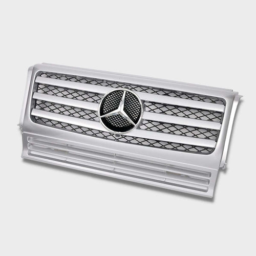 per Mercedes G W463 1990-2017 Griglia Radiatore G63 Look Argento