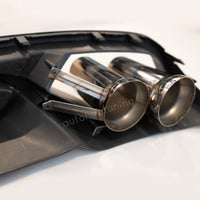 DIFFUSORE ABT DESIGN + TERMINALI INOX per AUDI A4 B8 2012-2015 (NON per SLINE)