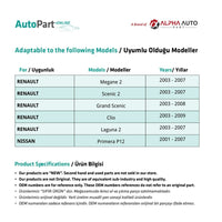 Copri-cilindro maniglia porta esterna Grigio Renault Megane 2