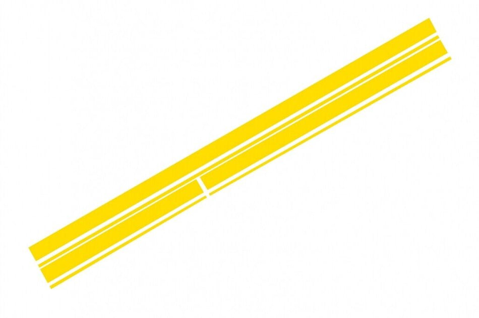 Set adesivi giallo opaco tetto superiore cofano e portellone posteriore per Merc