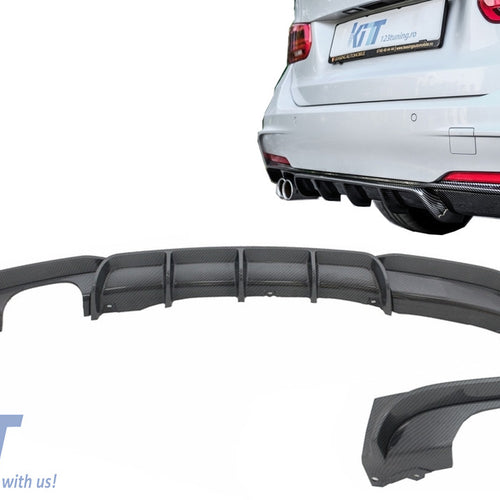 Diffusore ?CARBONIO M3? per BMW Serie 3 F30 F31 F35 ->M Sport per Scarico a Sx