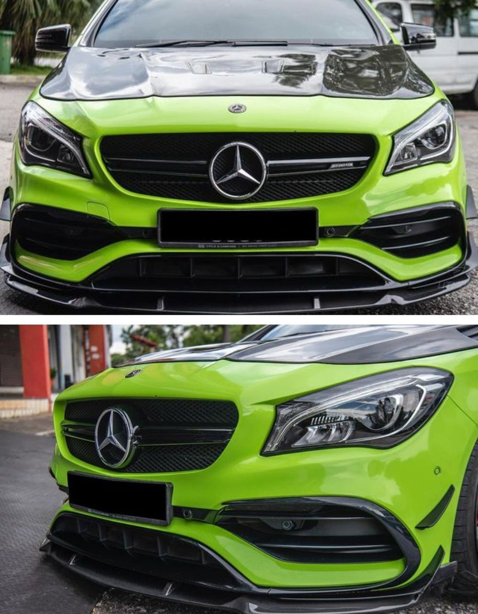 per Mercedes C117 CLA 45 AMG 13-18 Griglia Radiatore Nero Lucido