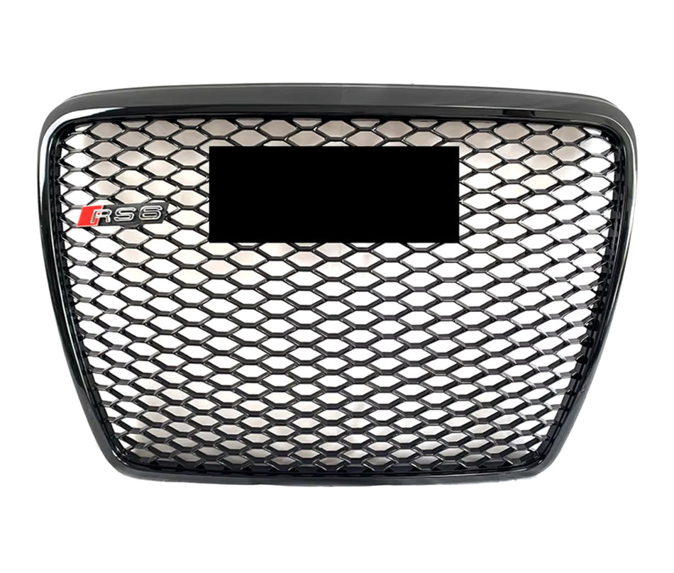 Griglia Nero Lucido a Nido d'ape per Audi A6 RS6 C6 2005-2012 Radiatore RS6 Look