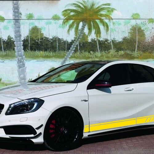 Decalcomanie laterali Adesivo in vinile Giallo opaco per Mercedes CLA W117 C117