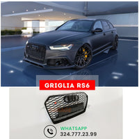 Griglia a nido d'ape TOTAL BLACK RS6 Quattro Design per Audi A6 4G C7 2014-2018
