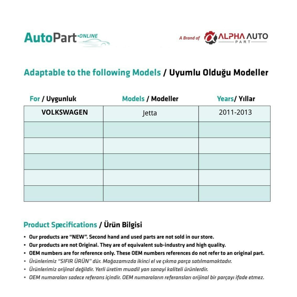 Kit Riparazione Cristallo Posteriore Sinistro per VW Jetta