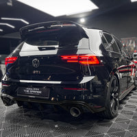 DIFFUSORE POSTERIORE ✨R LOOK✨ per VW GOLF 8 TSI TDI con 2 Uscite singole NERO