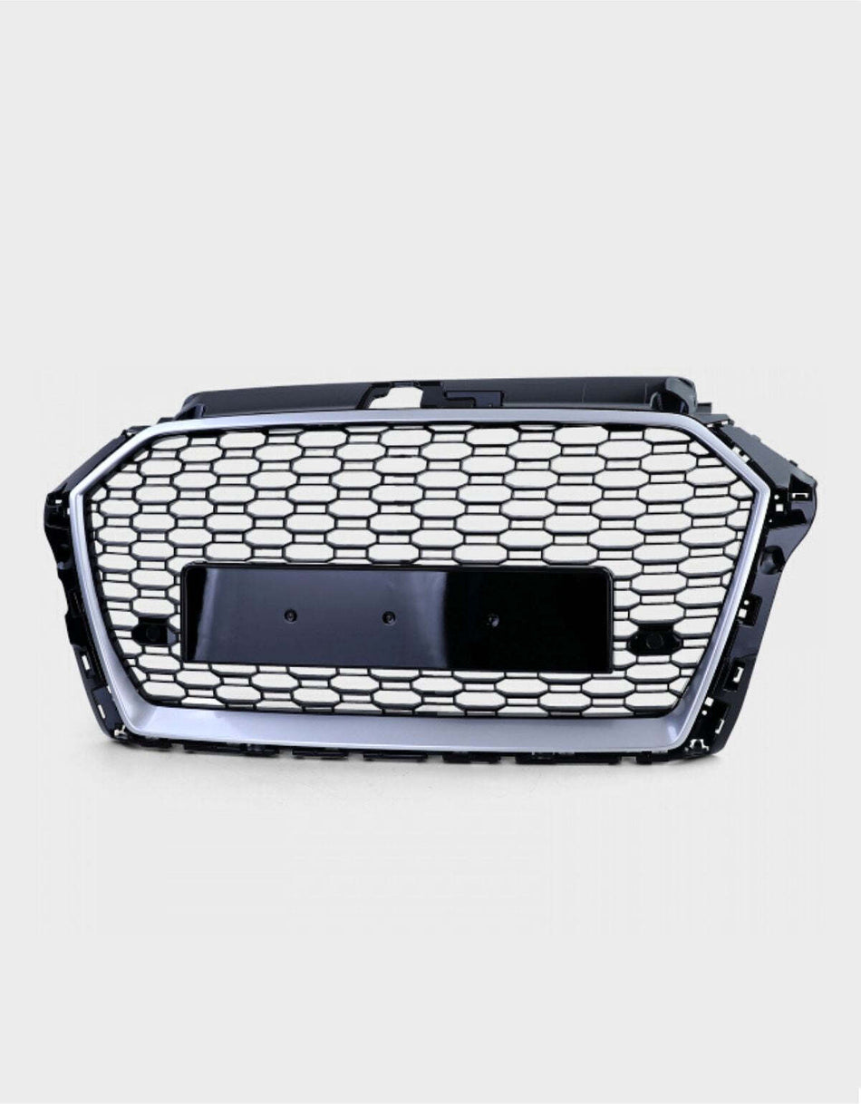 per AUDI A3 8V 2016-2020 Griglia Anteriore Sport RS Nero Argento