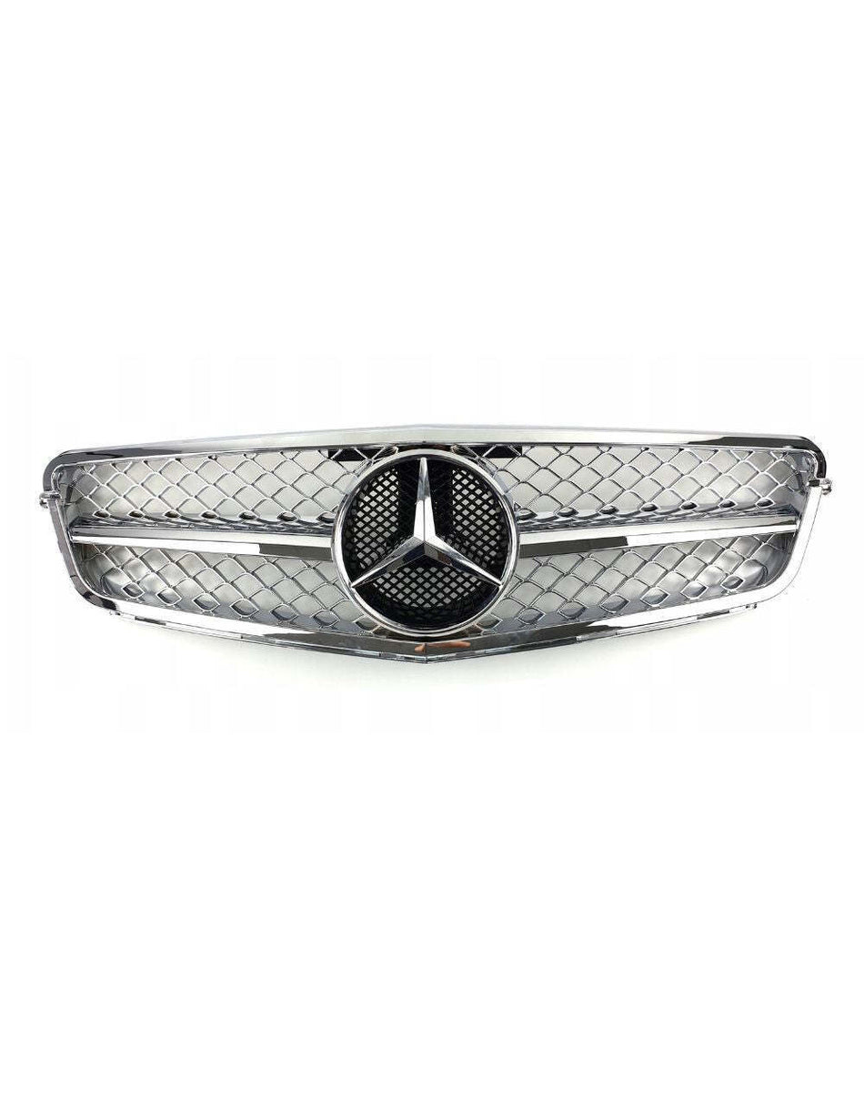 per Mercedes C204 Coupe 11-14 Griglia Radiatore Cromato Look AMG