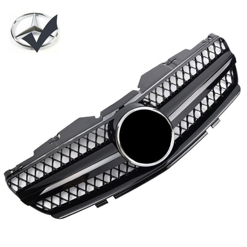 Griglia sportiva per Mercedes R230 SL 2001-2006 nero lucido AMG LOOK