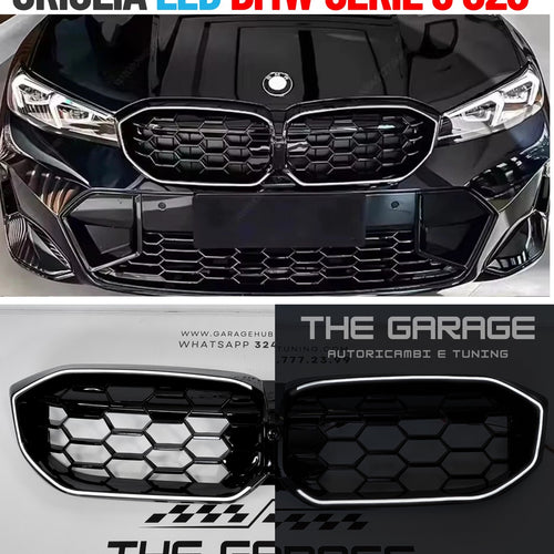 GRIGLIA LED a Nido d'ape per BMW SERIE 3 G20 G28 - >2023-2025 Bianco Ghiaccio