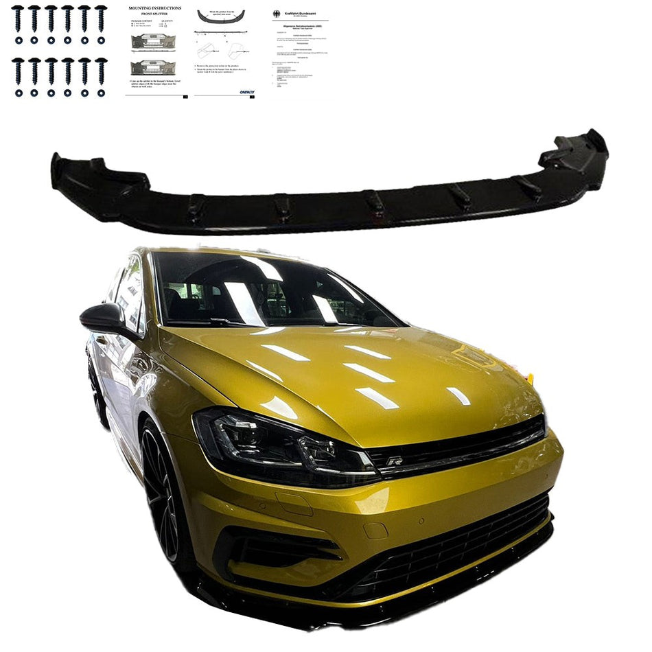 Splitter anteriore per VW VOLKSWAGEN Golf MK7.5 R 2017-2020 con omologazione ABE